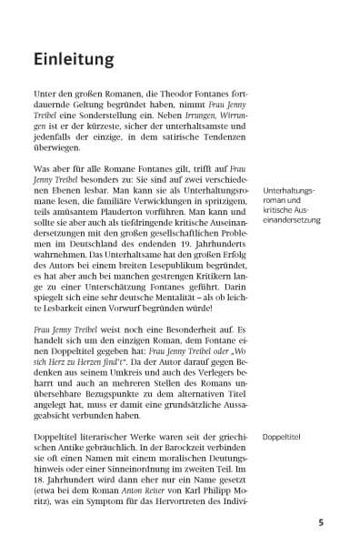 Klett Lektürehilfen Theodor Fontane, Frau Jenny Treibel