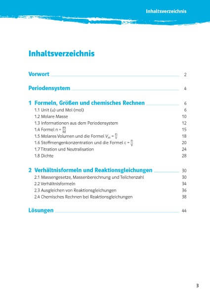 Klett 10-Minuten-Training Chemie Rechnen in Chemie 7.-10. Klasse