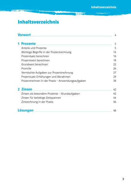 Klett 10-Minuten-Training Mathematik Prozente und Zinsen 6.-8. Klasse