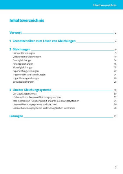 Klett Sicher im Abi 10-Minuten-Training Oberstufe Mathematik Gleichungen
