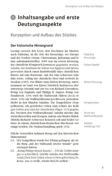 Klett Lektürehilfen Gotthold Ephraim Lessing, Nathan der Weise