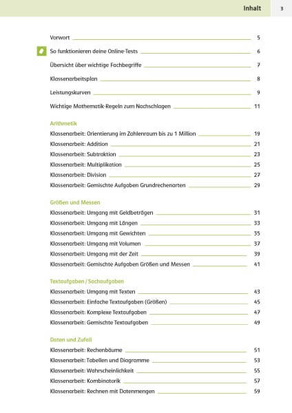 Klett Sicher ins Gymnasium: Klassenarbeitstrainer für den Übertritt Mathematik 4. Klasse