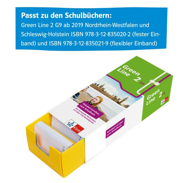 Klett Green Line 2 G9 (Neue Ausgabe ab 2019) Klasse 6 Vokabel-Lernbox zum Schulbuch