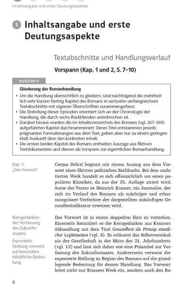 Klett Lektürehilfen Juli Zeh, Corpus Delicti. Ein Prozess