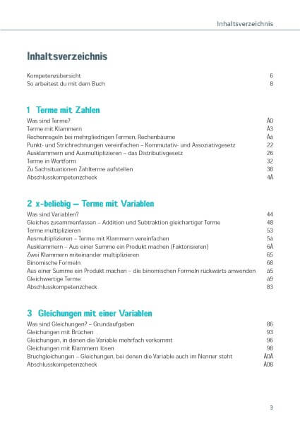 Klett Ich kann Mathe Terme und Gleichungen 7./8. Klasse