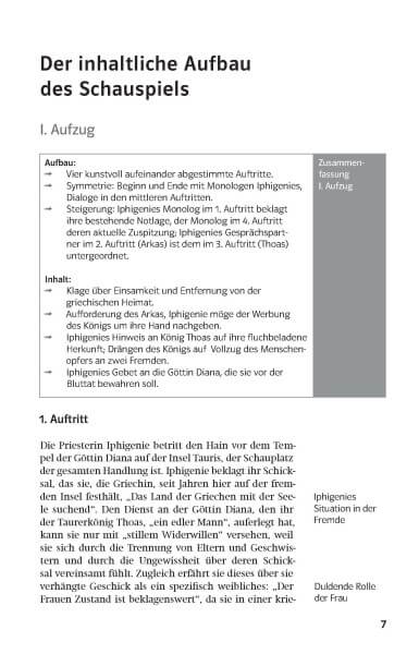 Klett Lektürehilfen Johann W. von Goethe, Iphigenie auf Tauris