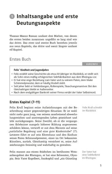 Klett Lektürehilfen Thomas Mann, Bekenntnisse des Hochstaplers Felix Krull